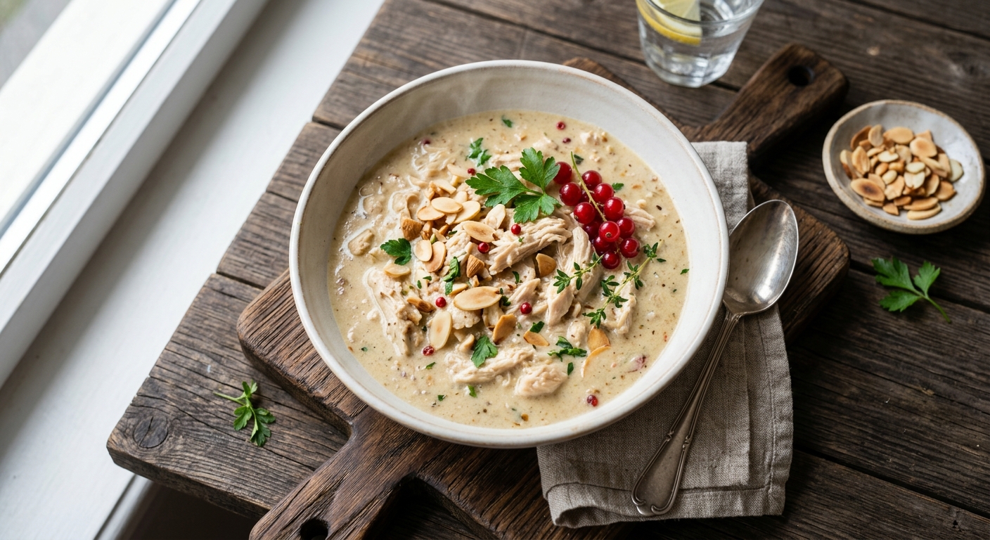 Blanc Manger (White Chicken Almond Dish)