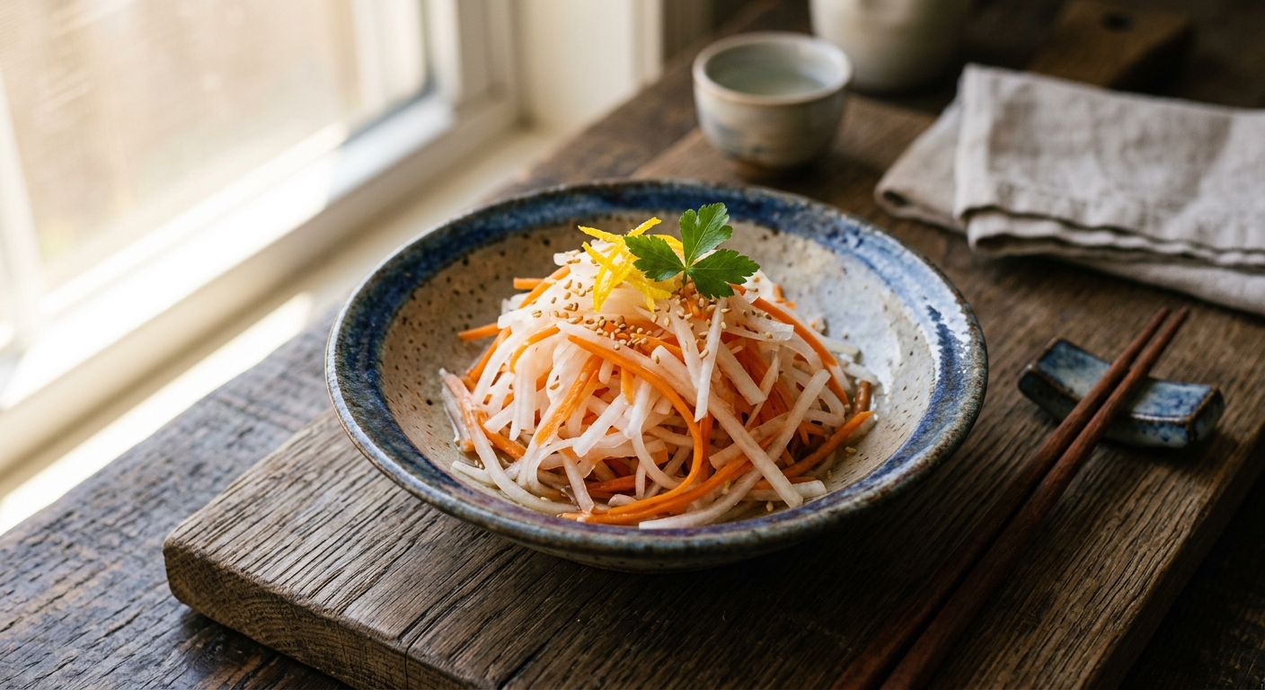 Namasu (Vinegar-Dressed Daikon and Carrot)