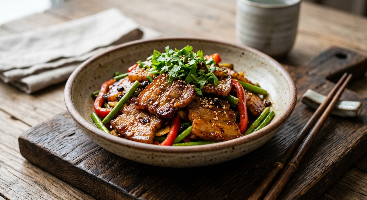 Twice-Cooked Pork (Yuan Mei style)