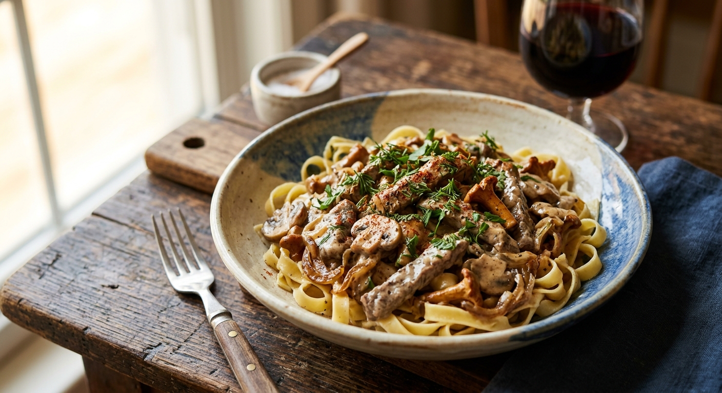 Beef Stroganoff (Molokhovets Original)