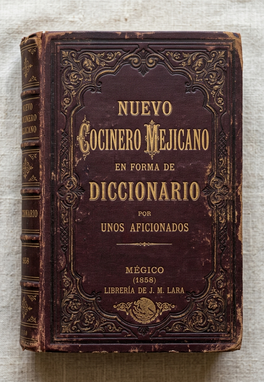 Nuevo Cocinero Mejicano en forma de diccionario — cover scan from archive.org