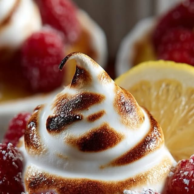 Raspberry Lemon Meringue Brûlée Cups — recipe by Instagram