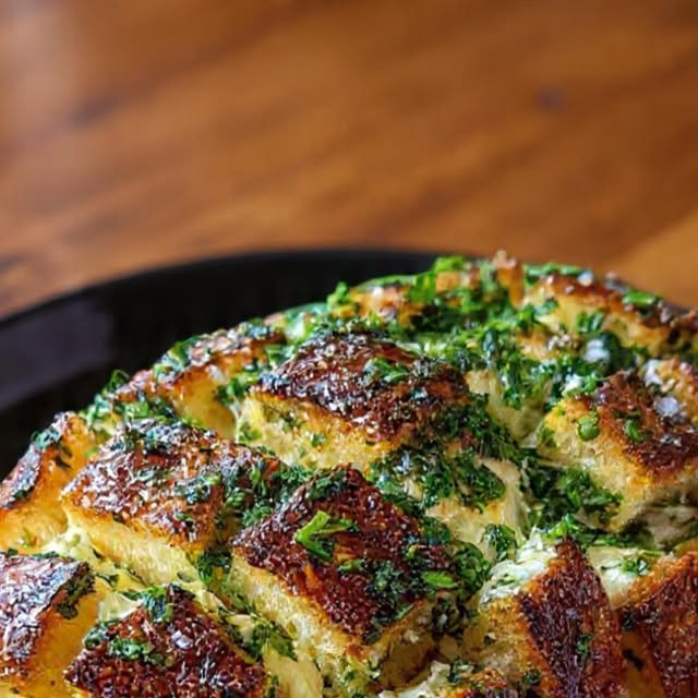 Pull Apart Burrata Garlic Bread — recipe by Instagram