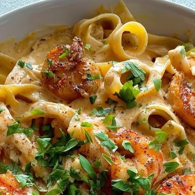 Creamy Cajun Shrimp Fettuccine — recipe by Instagram