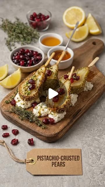 Pistachio-Crusted Pears — recipe by Instagram
