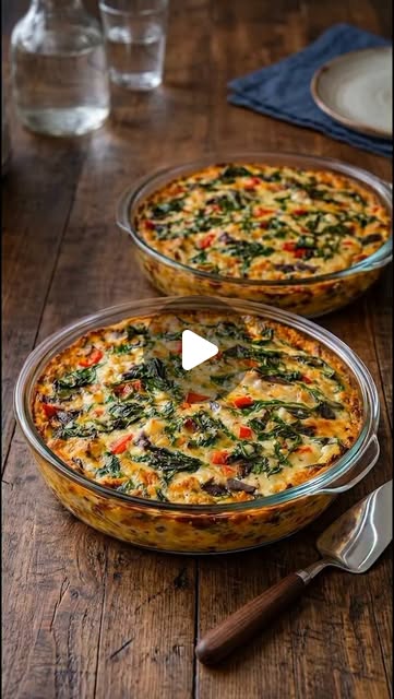 Vegetable & Spinach Breakfast Bake — recipe by Instagram