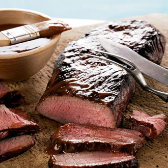 Grilled Steak with Texas Mop Sauce