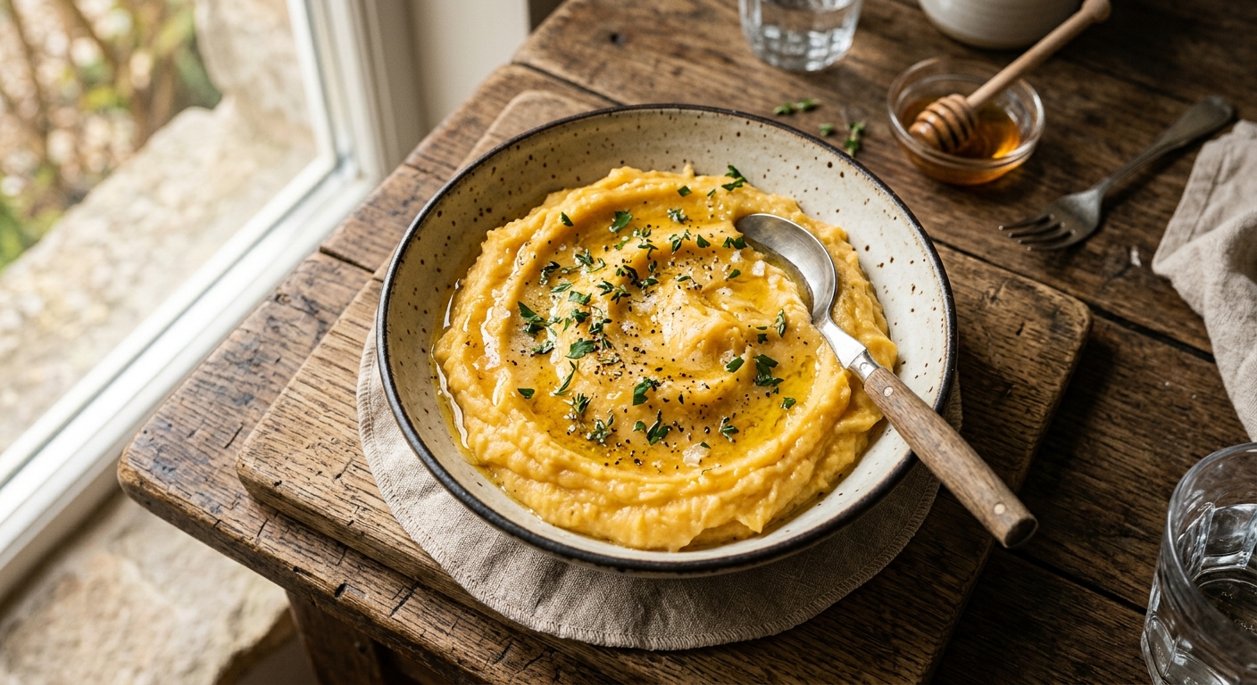 Honey-Glazed Swede and Turnip Mash — recipe by RecipeFiler