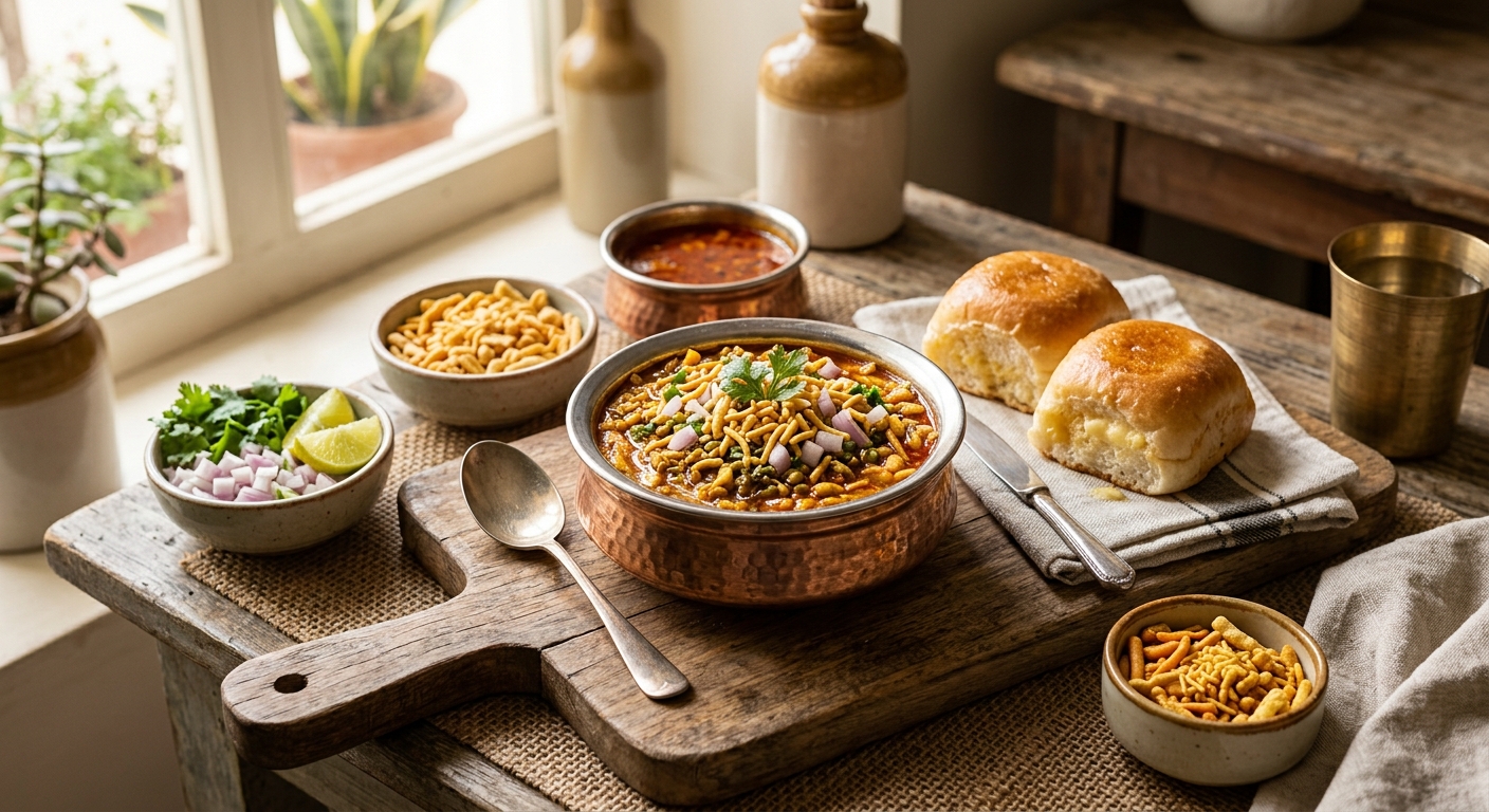 Misal Pav — AI-generated headline for RecipeFiler