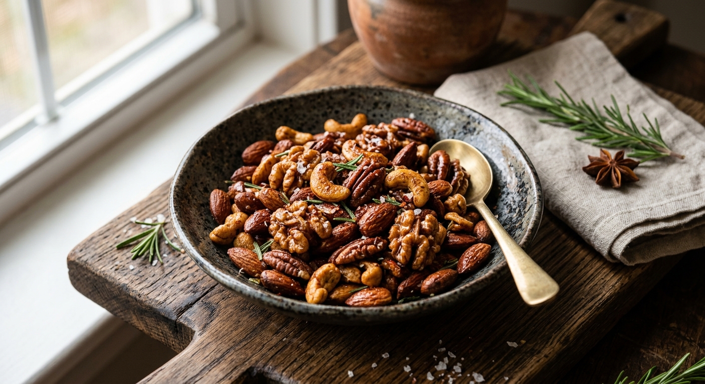 Homemade Spiced Nuts — AI-generated headline for J_C