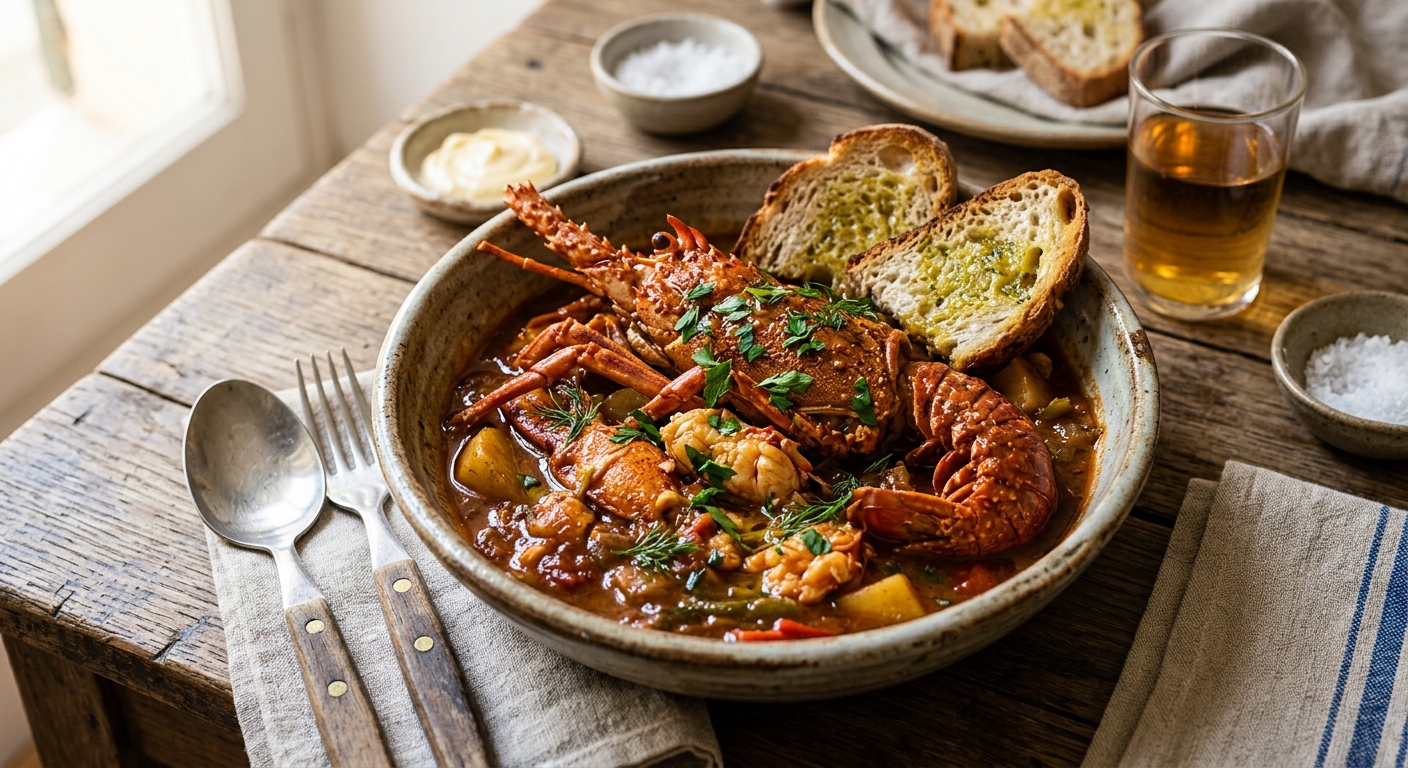 Caldereta de Langosta — Menorcan Lobster Stew — recipe by RecipeFiler
