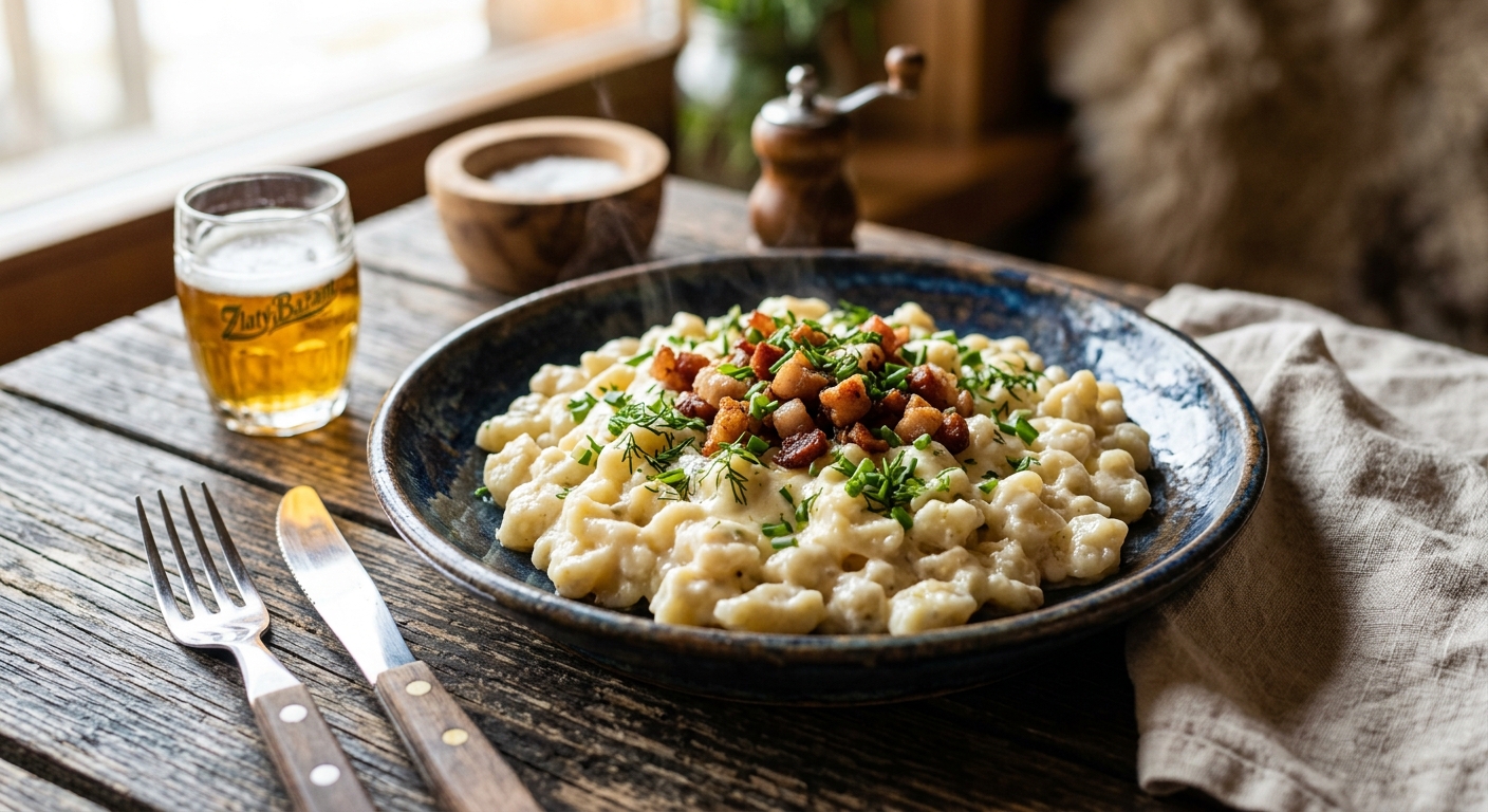 Bryndzové Halušky — Slovak Potato Dumplings with Sheep's Cheese — AI-generated headline for RecipeFiler