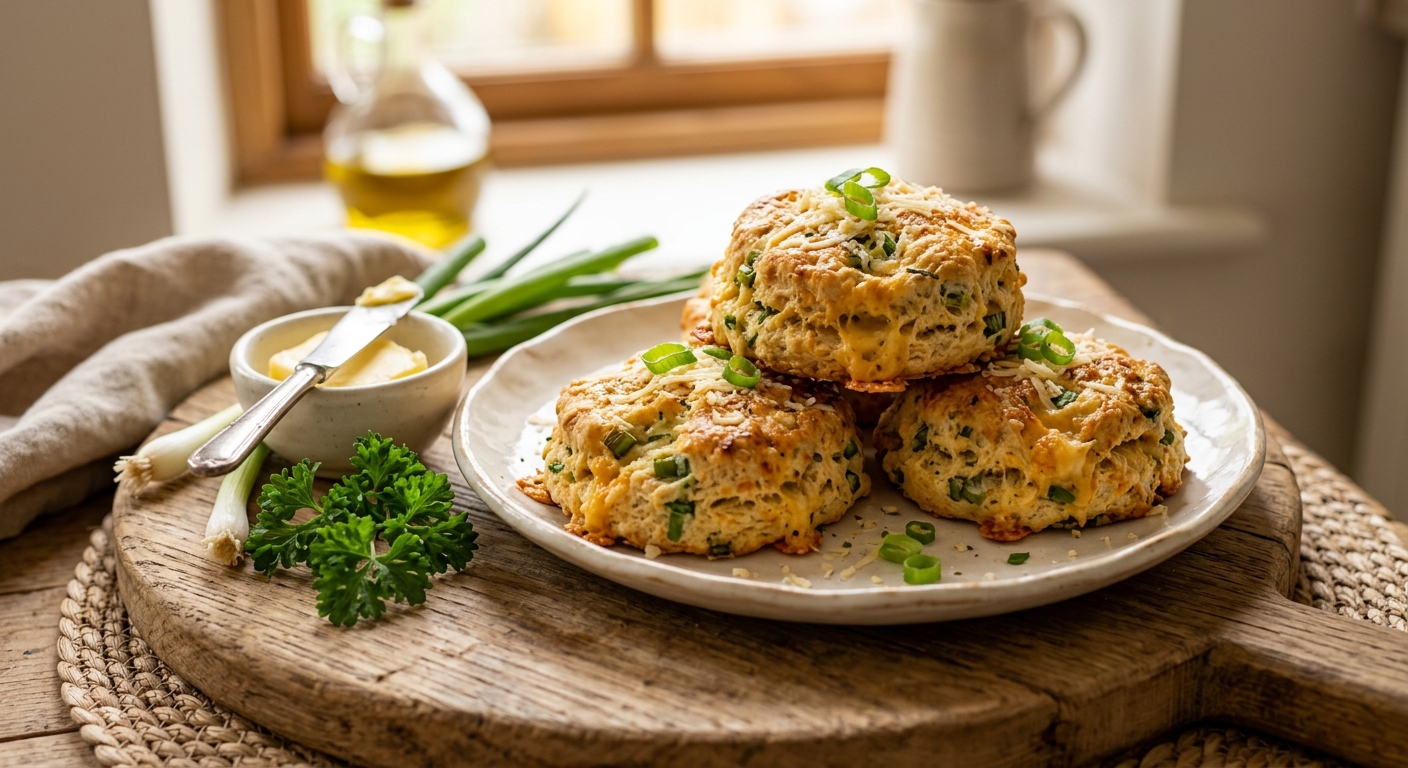Cheese and Spring Onion Scones — AI-generated headline for RecipeFiler