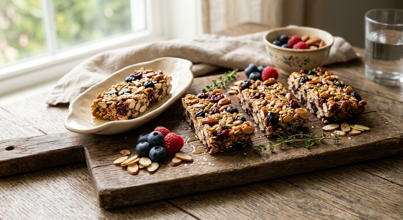 American Almond and Berry Snack Bars — recipe by RecipeFiler