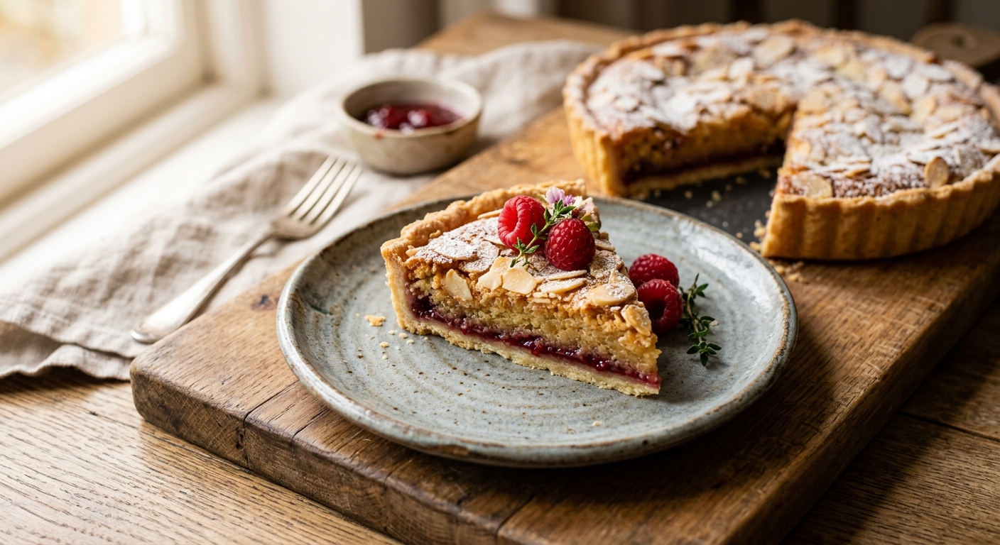 British Bakewell Tart with Raspberry Jam — recipe by RecipeFiler