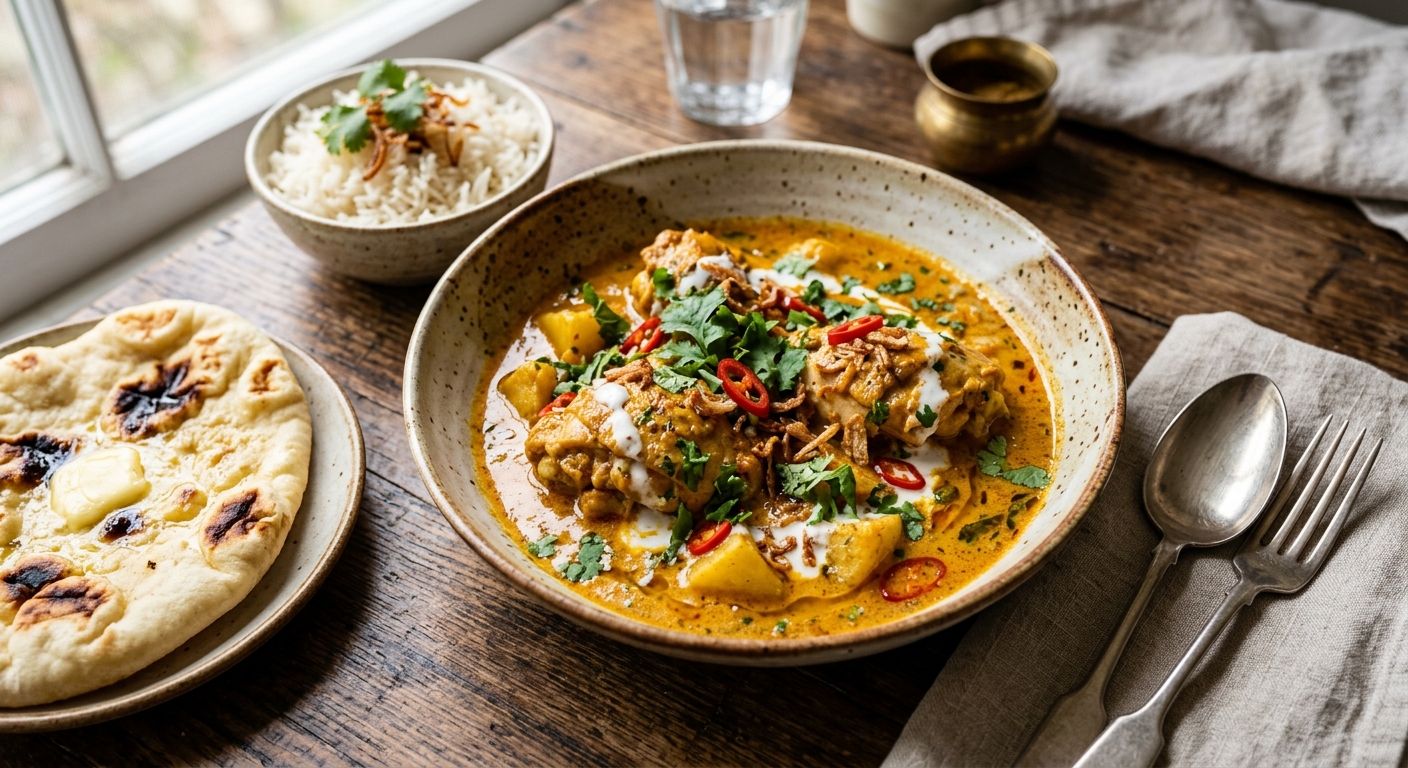 Kuku Paka — Coconut Chicken Curry — AI-generated headline for RecipeFiler