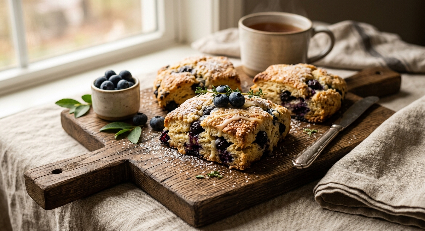 Blueberry Buttermilk Scone Squares — recipe by RecipeFiler