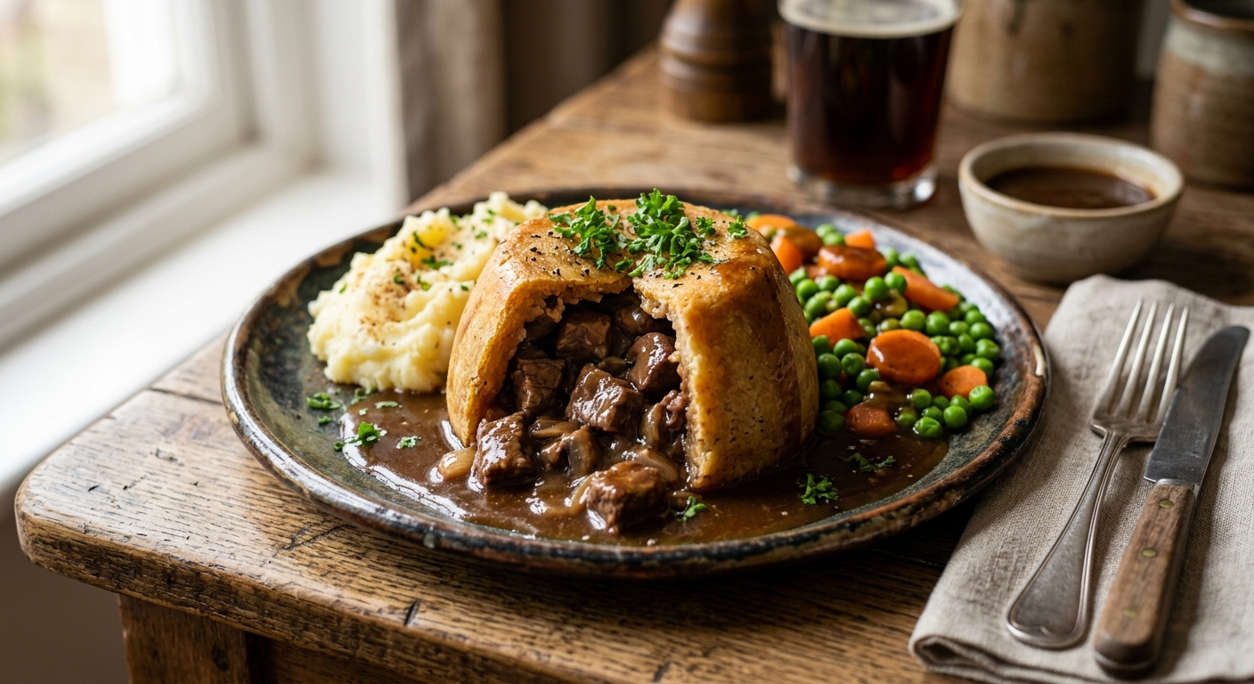 Steak and Kidney Pudding — AI-generated headline for Nigella Lawson