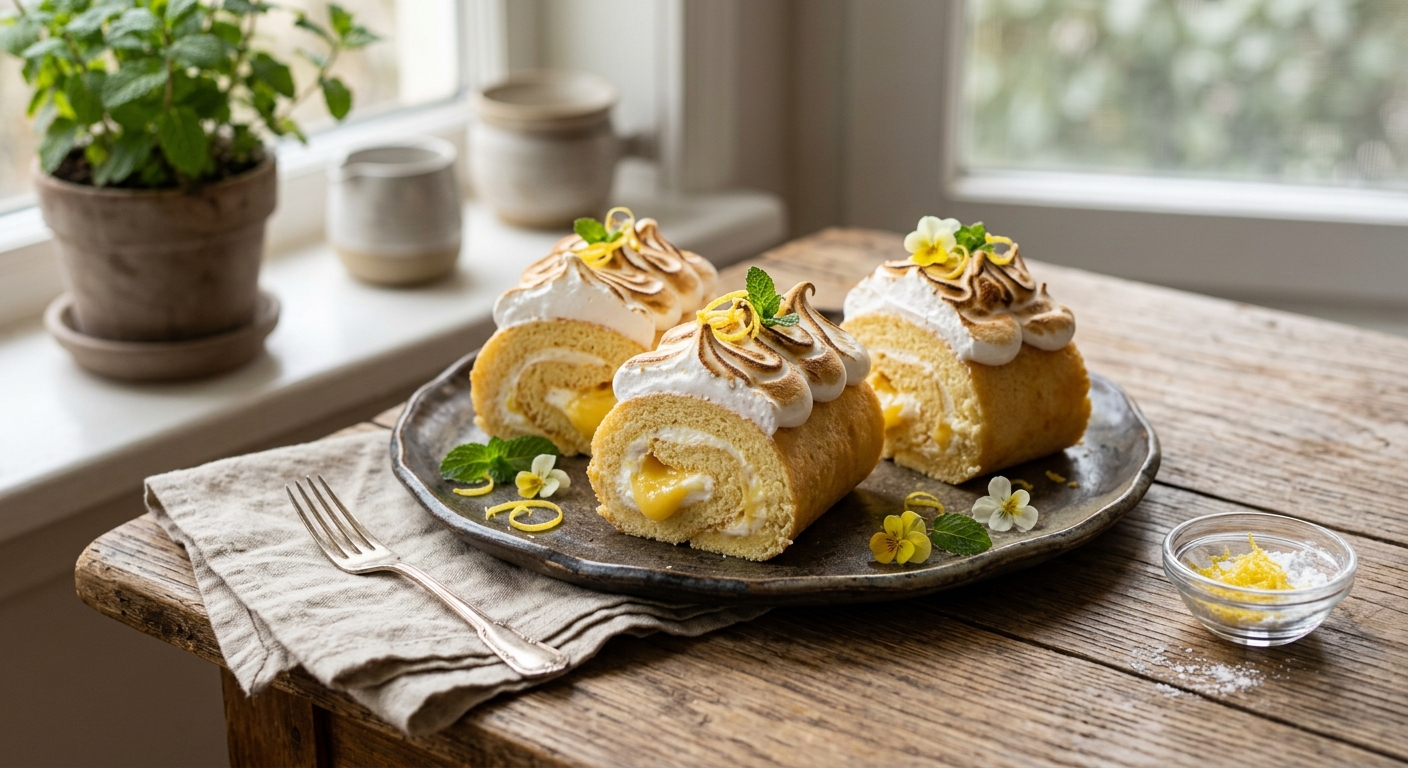 Lemon Meringue Delight Rolls — AI-generated headline for Instagram