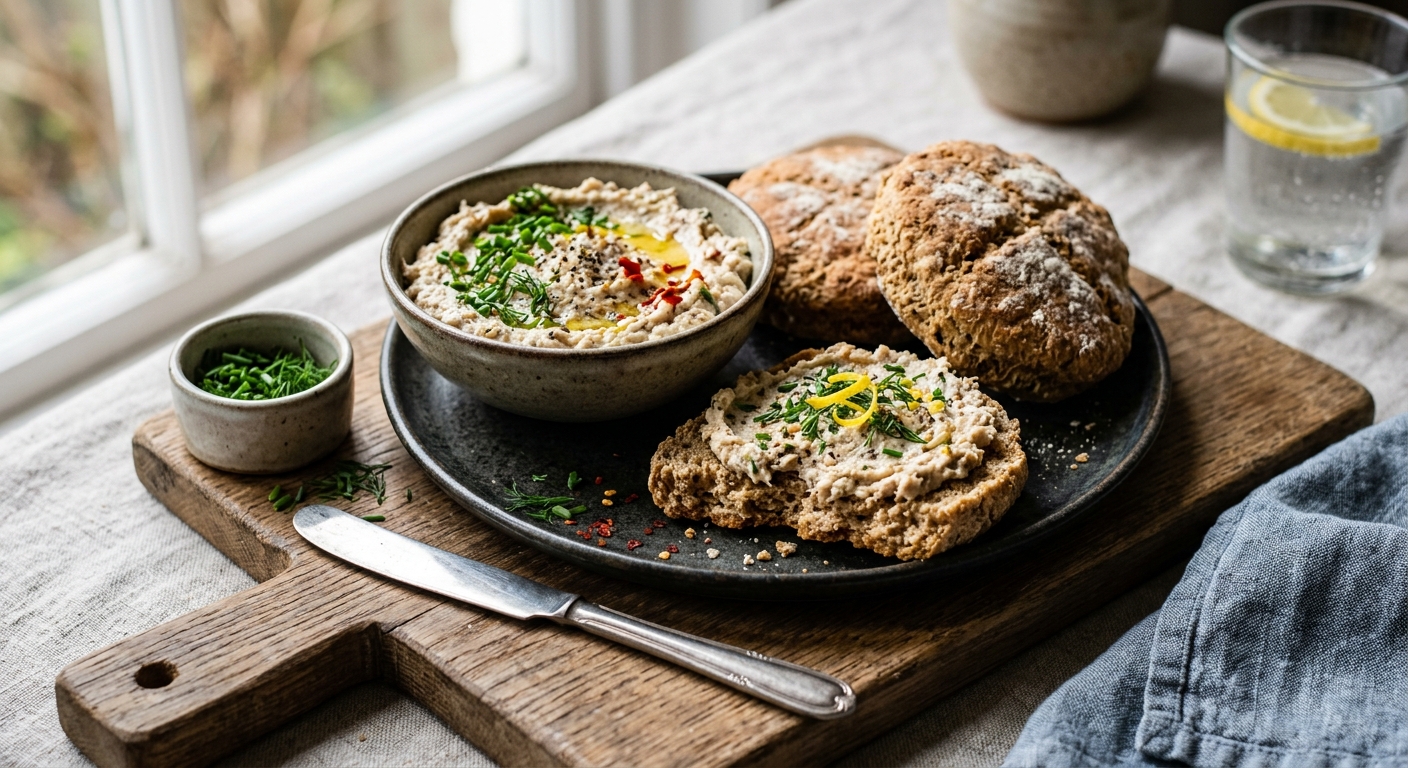 Irish Wholemeal Soda Farls with Smoked Mackerel Pâté — recipe by RecipeFiler