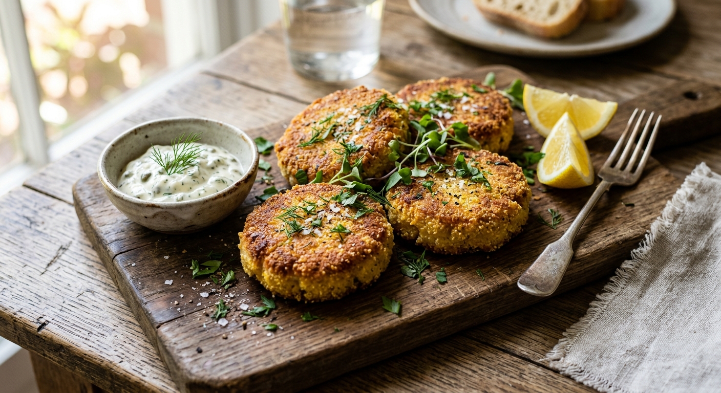 Cornmeal Griddled Fishcakes — recipe by RecipeFiler