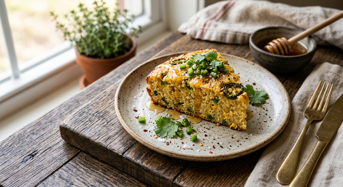 Cornbread with Honey and Jalapeños — recipe by RecipeFiler