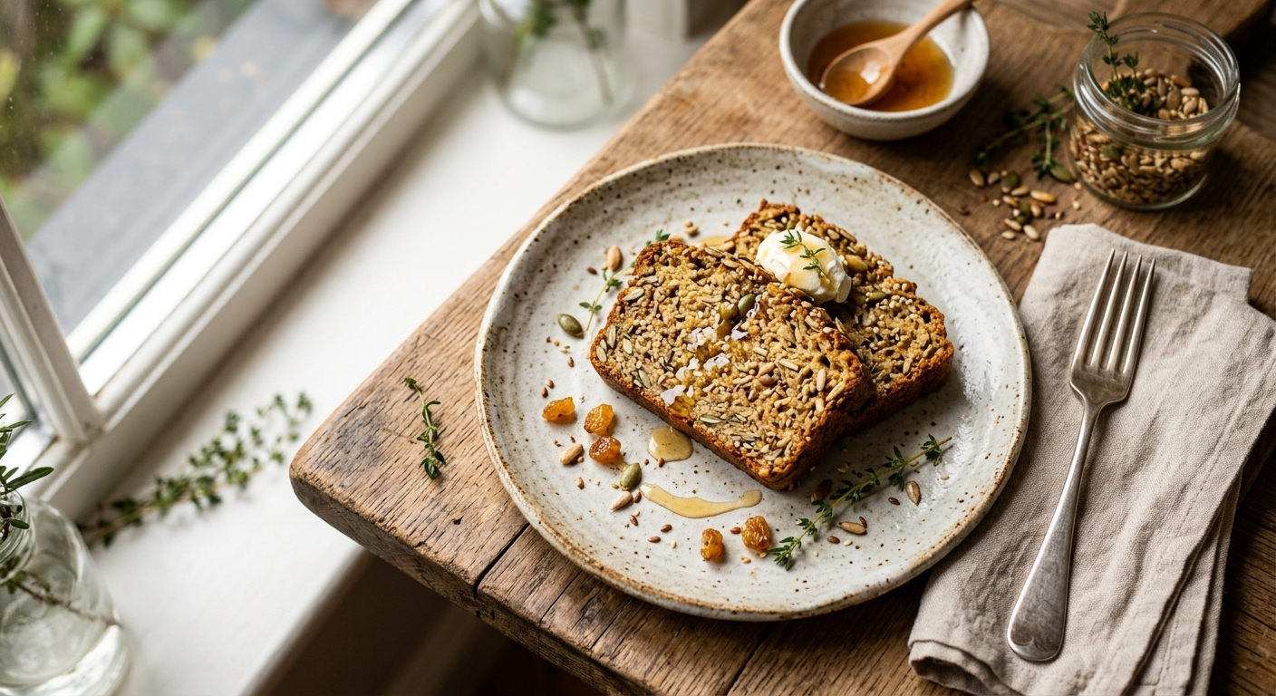 Toasted Seed & Honey Bake — AI-generated headline for RecipeFiler