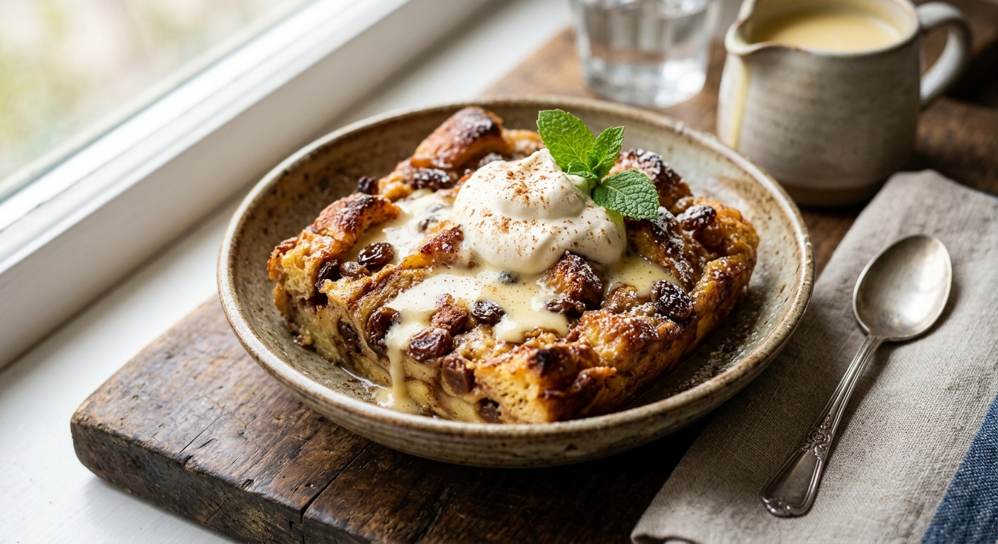Cinnamon and Raisin Bread Pudding — AI-generated headline for RecipeFiler