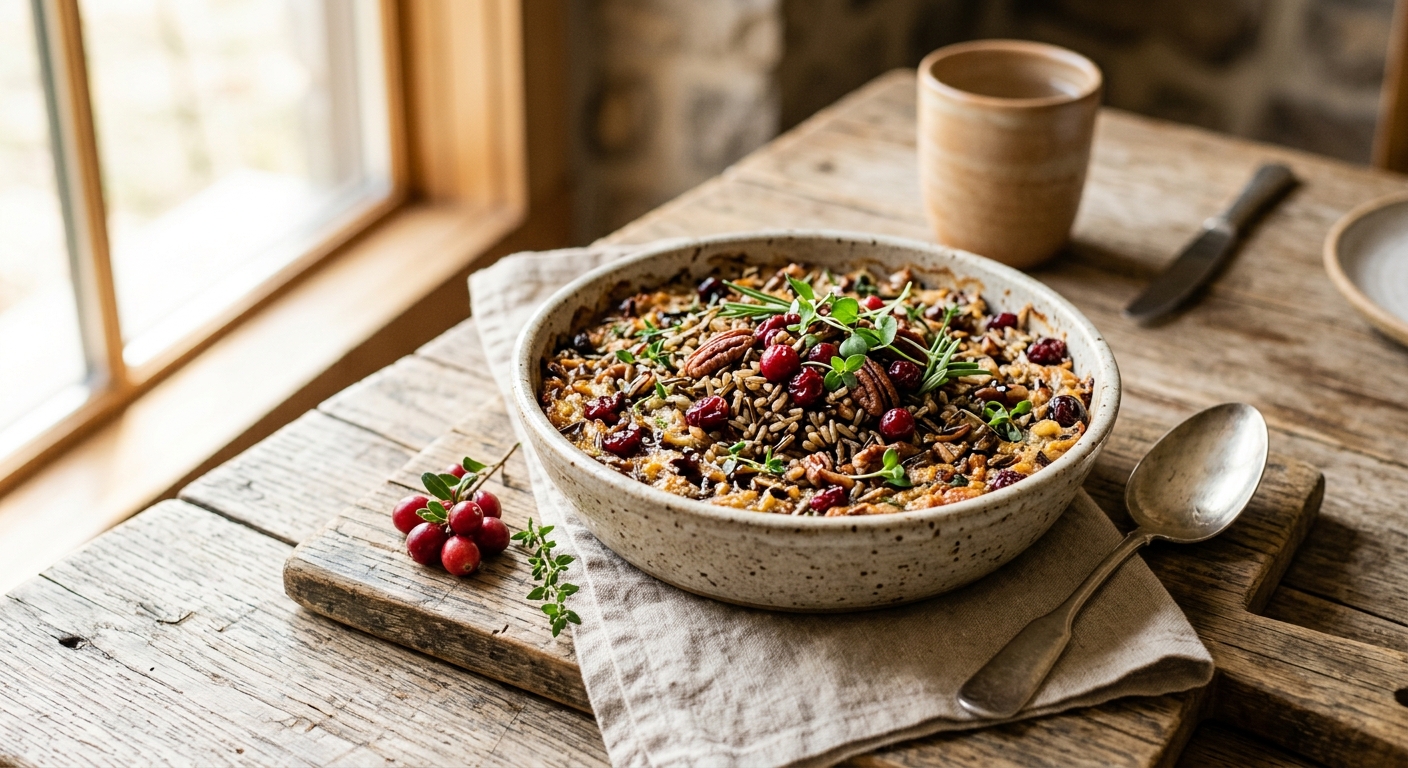 Canadian Wild Rice and Cranberry Bake — recipe by RecipeFiler
