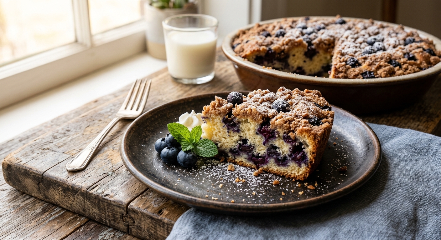 American Blueberry Buckle Cake — recipe by RecipeFiler