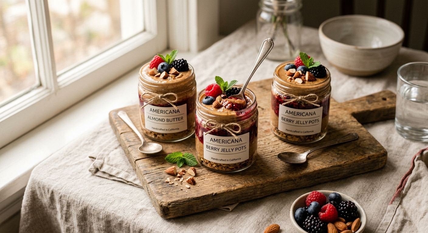 American Almond Butter and Berry Jelly Pots — recipe by RecipeFiler