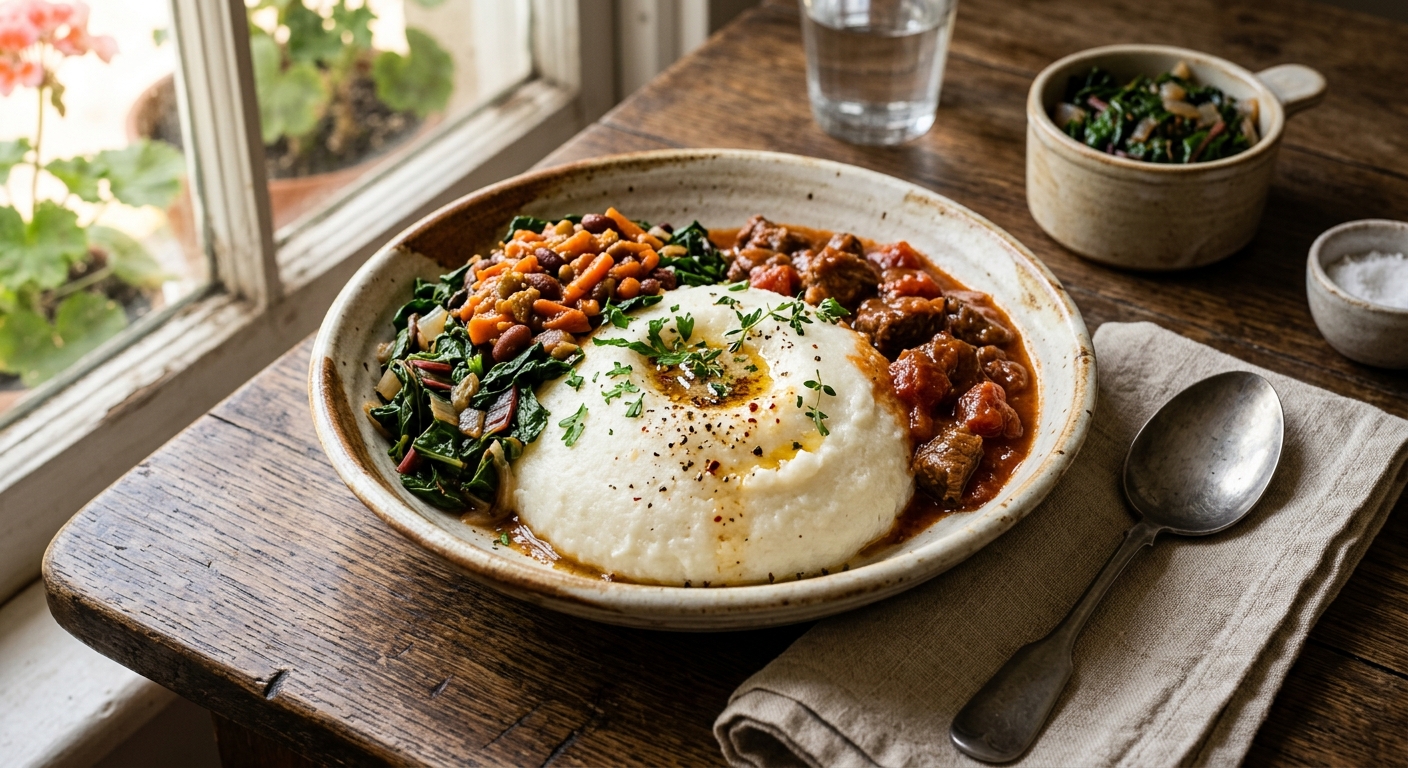 Papa — Lesotho Maize Porridge — AI-generated headline for RecipeFiler