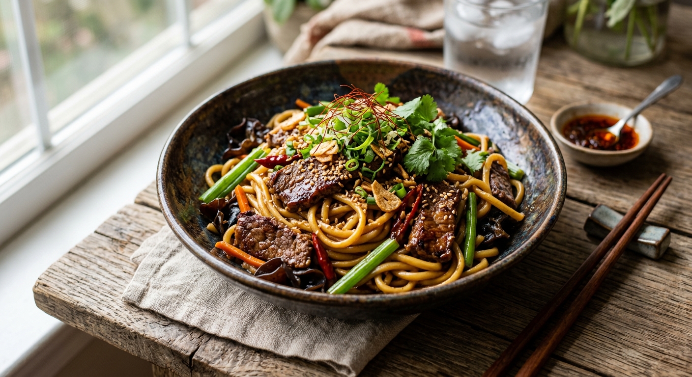 Savory Beef & Garlic Noodles — recipe by Instagram