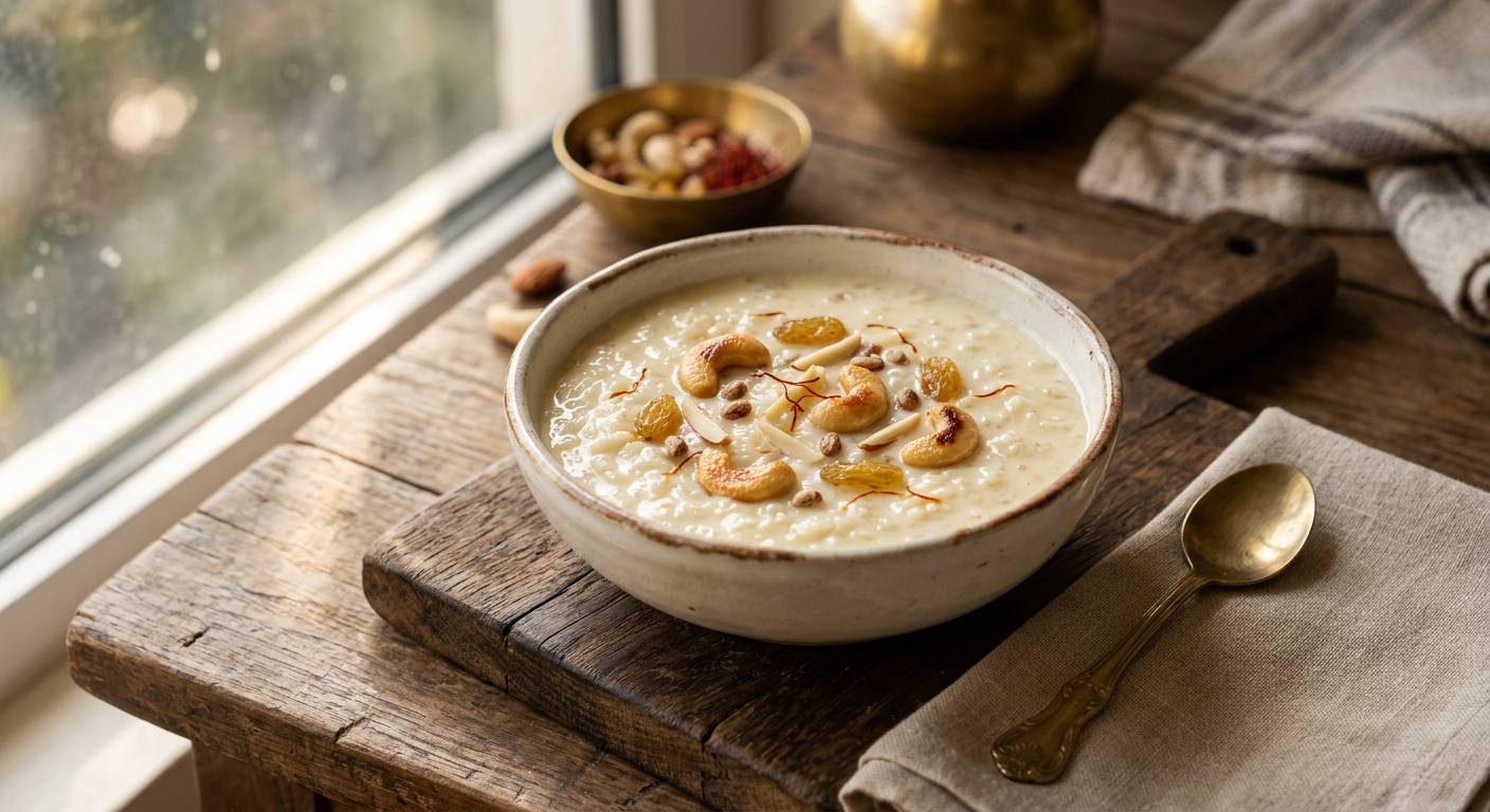 Traditional South Indian Pal Payasam (Classic Rice Kheer) — AI-generated headline for J_C