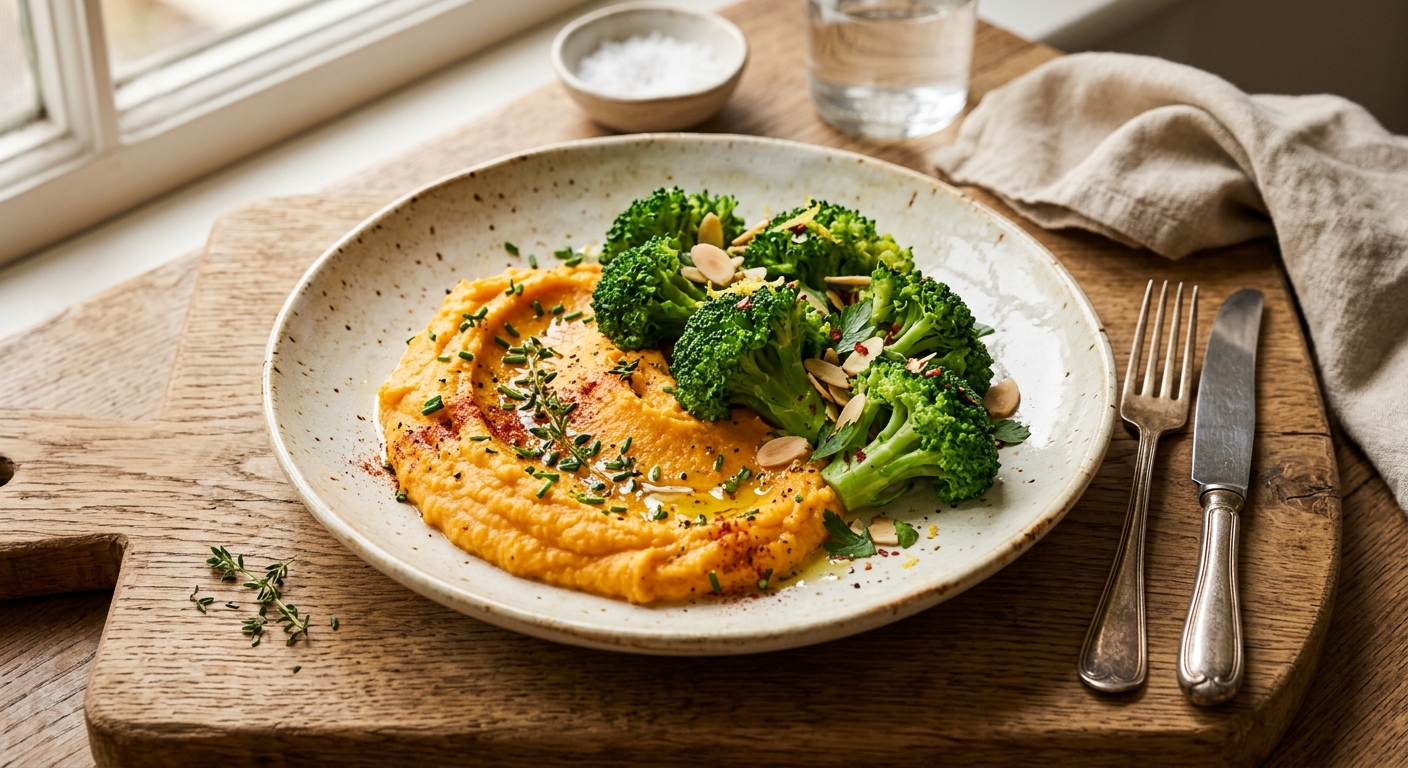 Steamed Broccoli and Carrot Mash — AI-generated headline for RecipeFiler