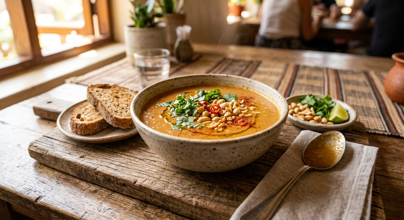 Supu ya Njugu — Tanzanian Peanut Soup — AI-generated headline for RecipeFiler