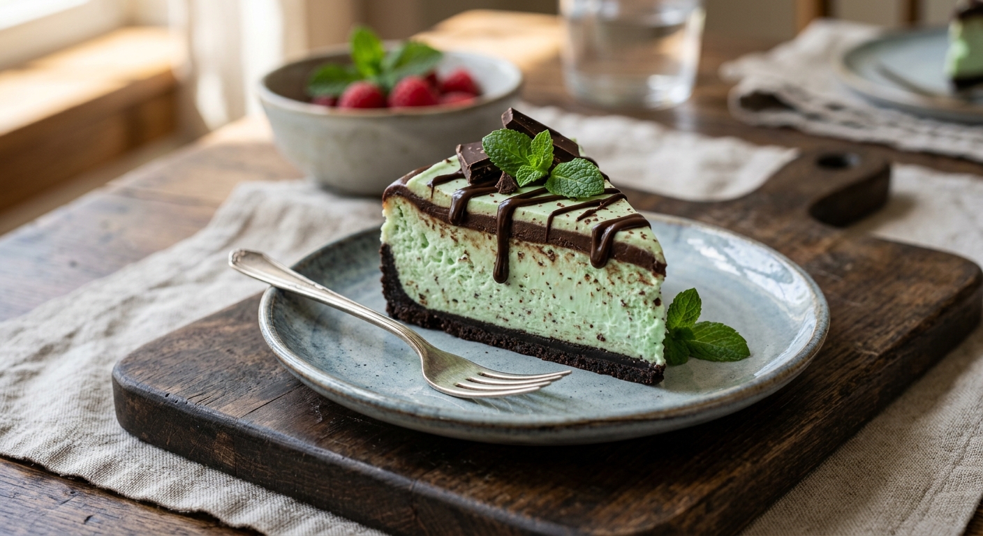 Mint Chocolate Cheesecake — recipe by Instagram