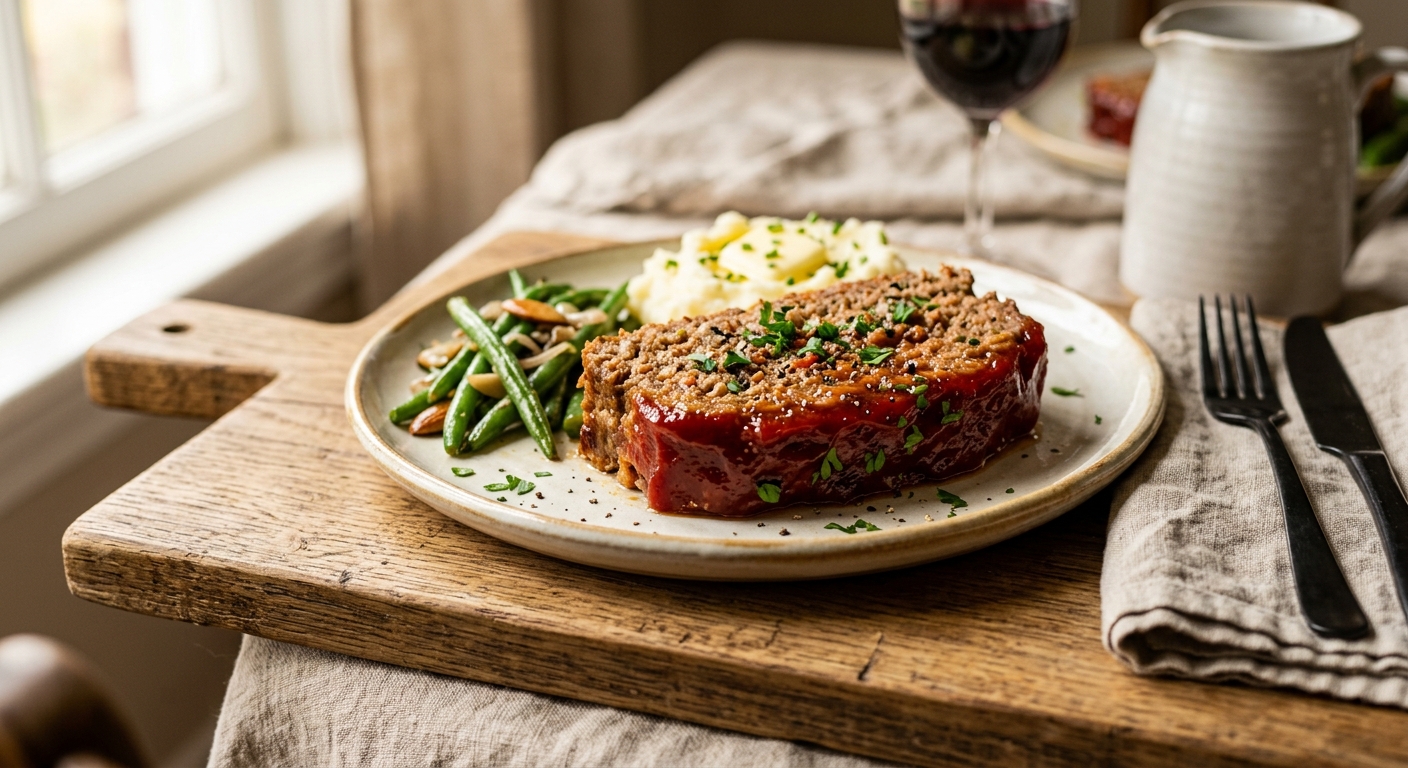 Classic Meatloaf with Tomato Glaze — AI-generated headline for RecipeFiler