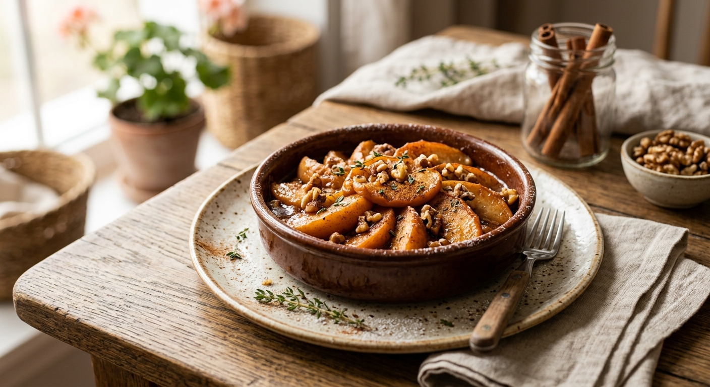 American Baked Cinnamon Apple Slices with Walnuts — recipe by RecipeFiler