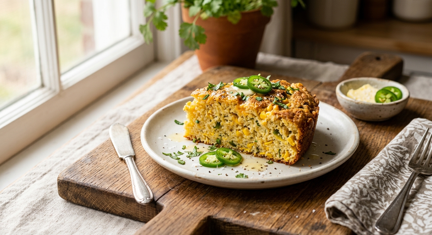American Cornbread with Jalapeño and Sweetcorn — recipe by RecipeFiler