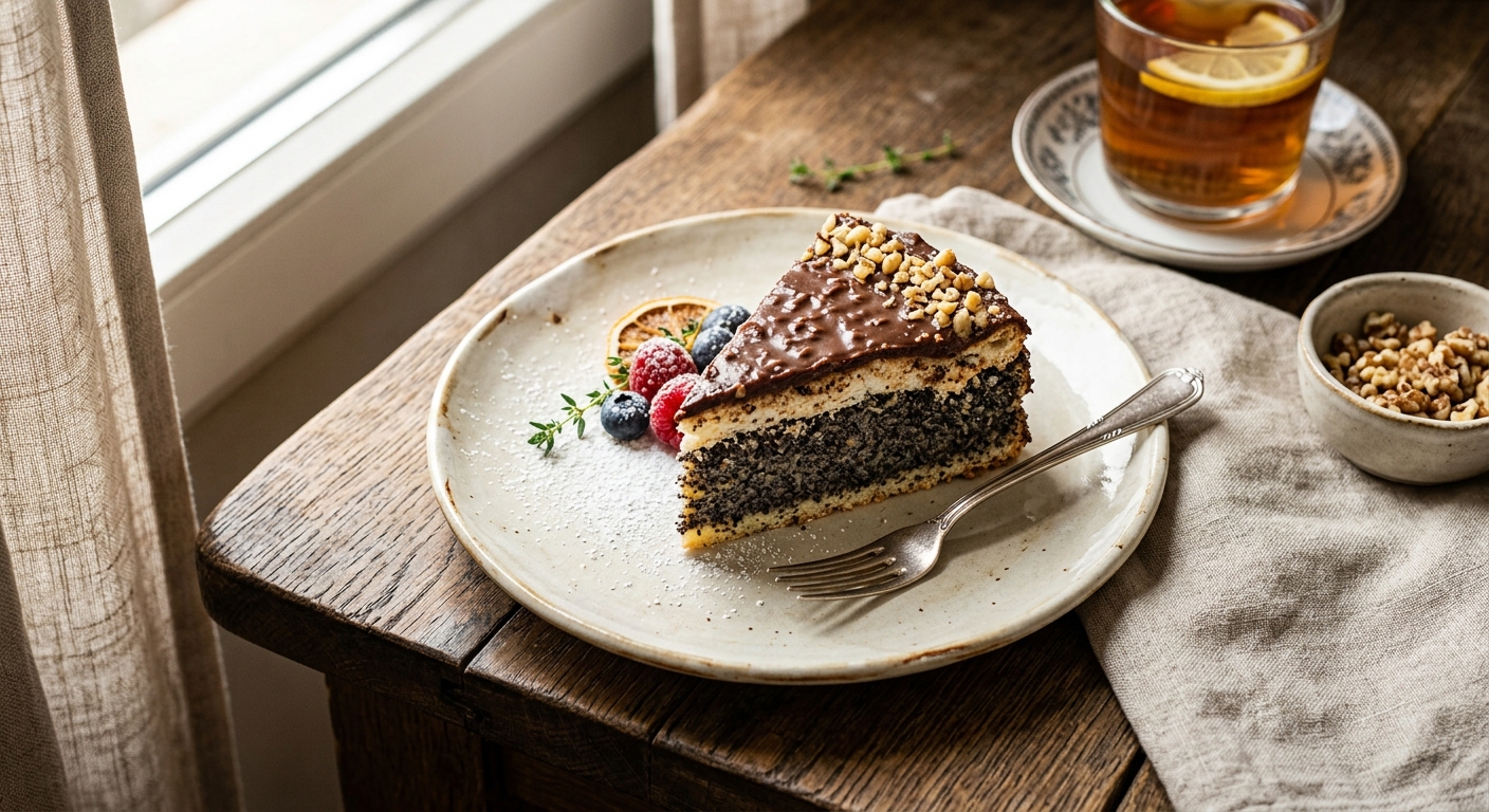 Kaubojus — Lithuanian Poppy Seed Cake — AI-generated headline for RecipeFiler