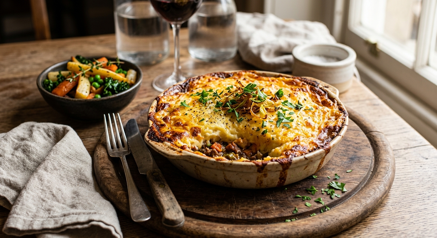 Cottage Pie with Cheesy Mash — AI-generated headline for RecipeFiler