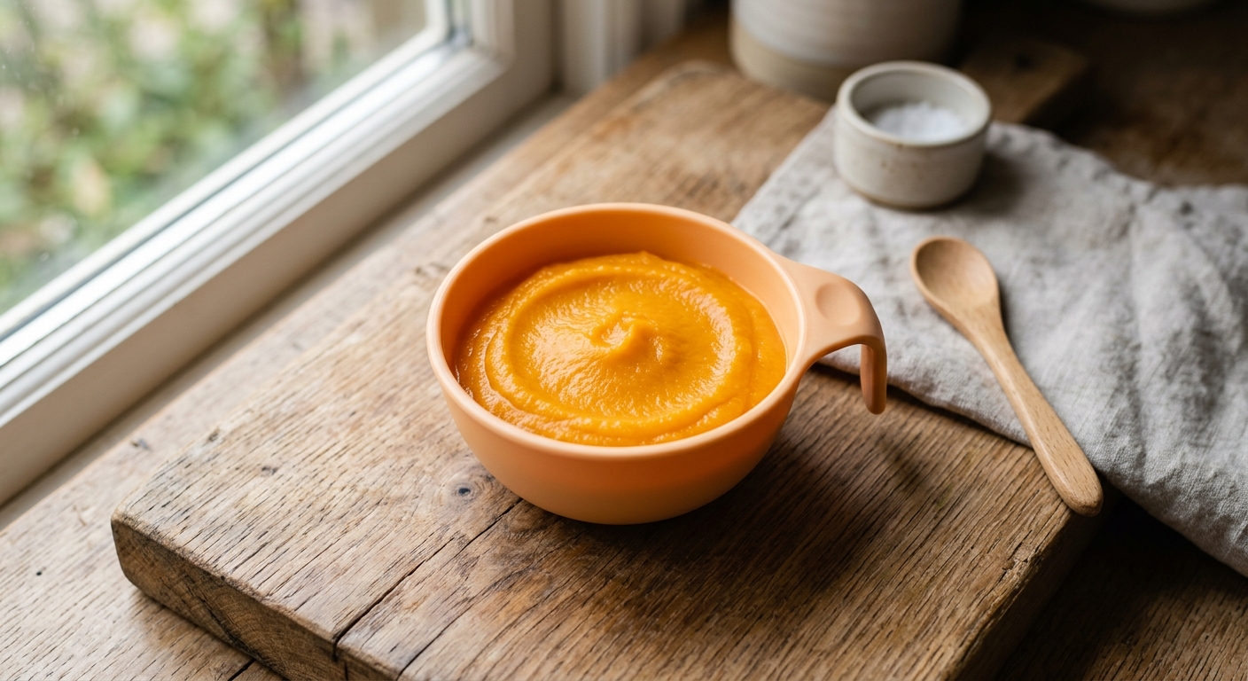 Carrot and Sweet Potato Mash Baby Food — AI-generated headline for RecipeFiler