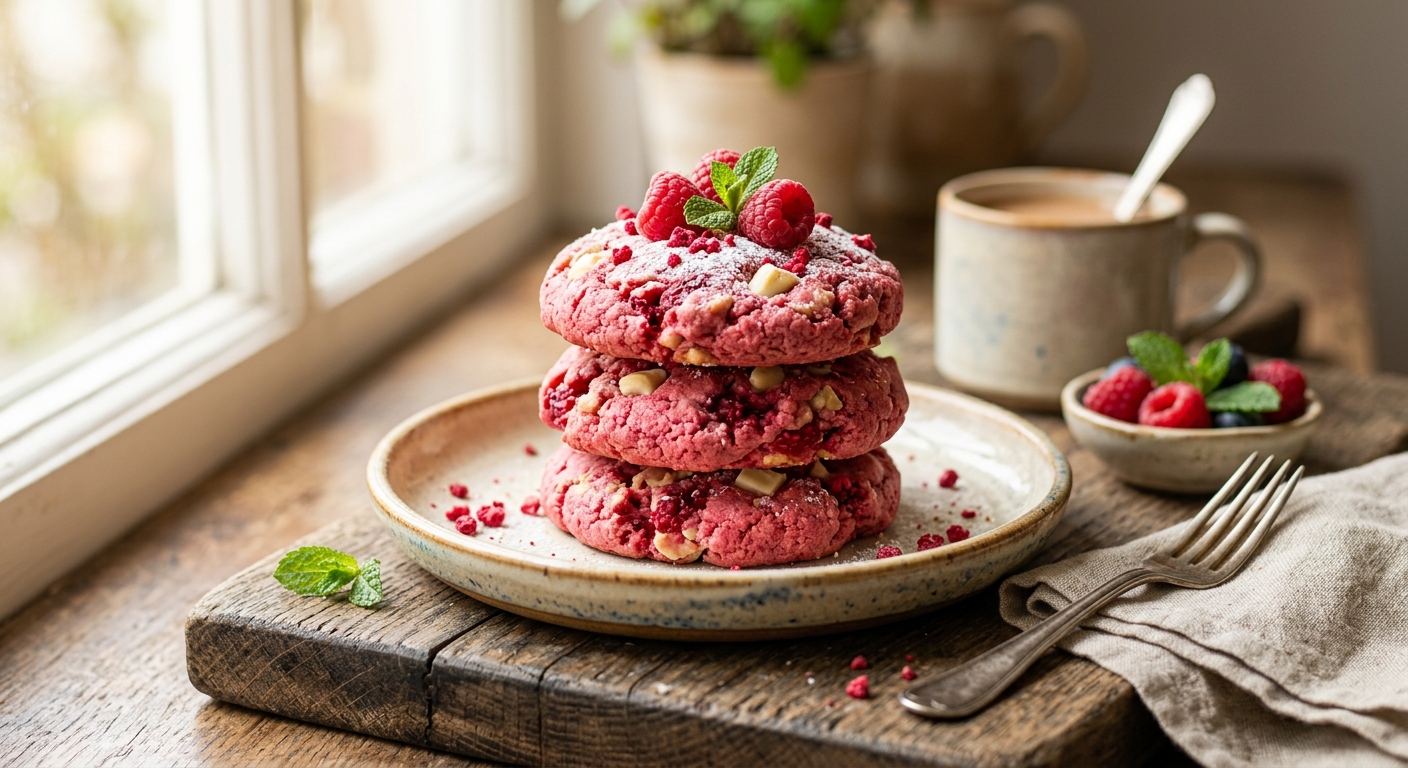 Dark Chocolate Raspberry Cookies — recipe by J_C