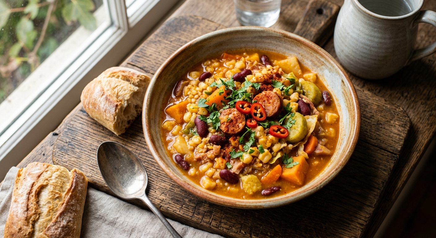Cachupa — Cape Verdean Slow-Cooked Stew — AI-generated headline for RecipeFiler