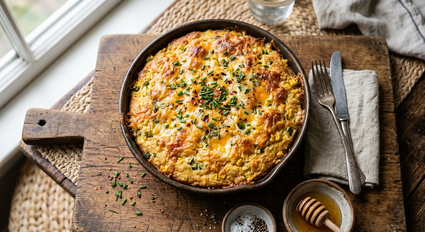 American Cornbread and Cheese Bake — recipe by RecipeFiler