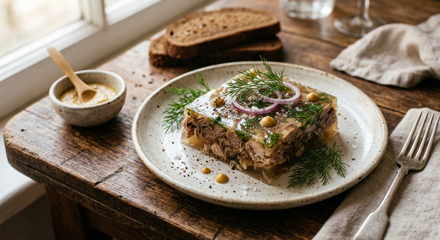 Kholodets — Ukrainian Jellied Meat — AI-generated headline for RecipeFiler