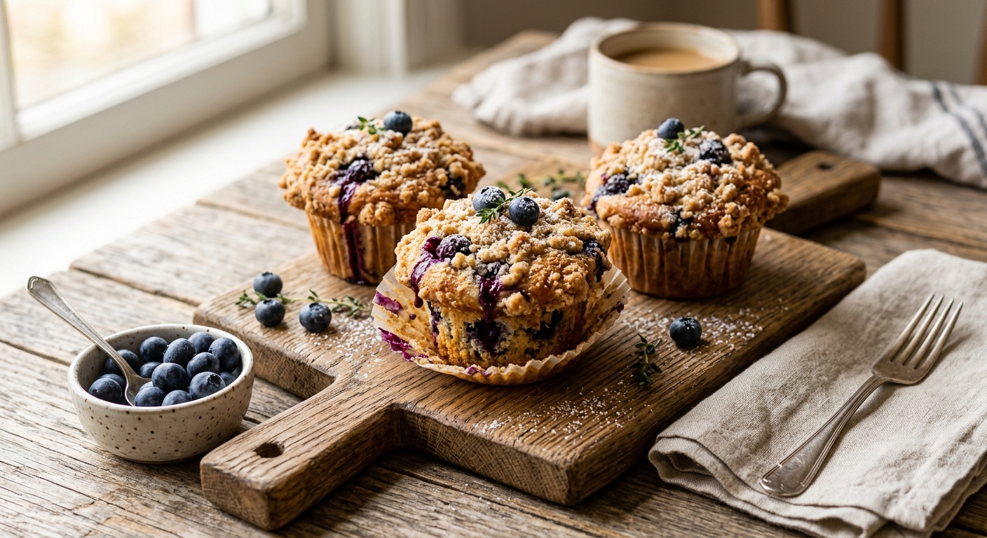 Blueberry Streusel Muffins — AI-generated headline for RecipeFiler