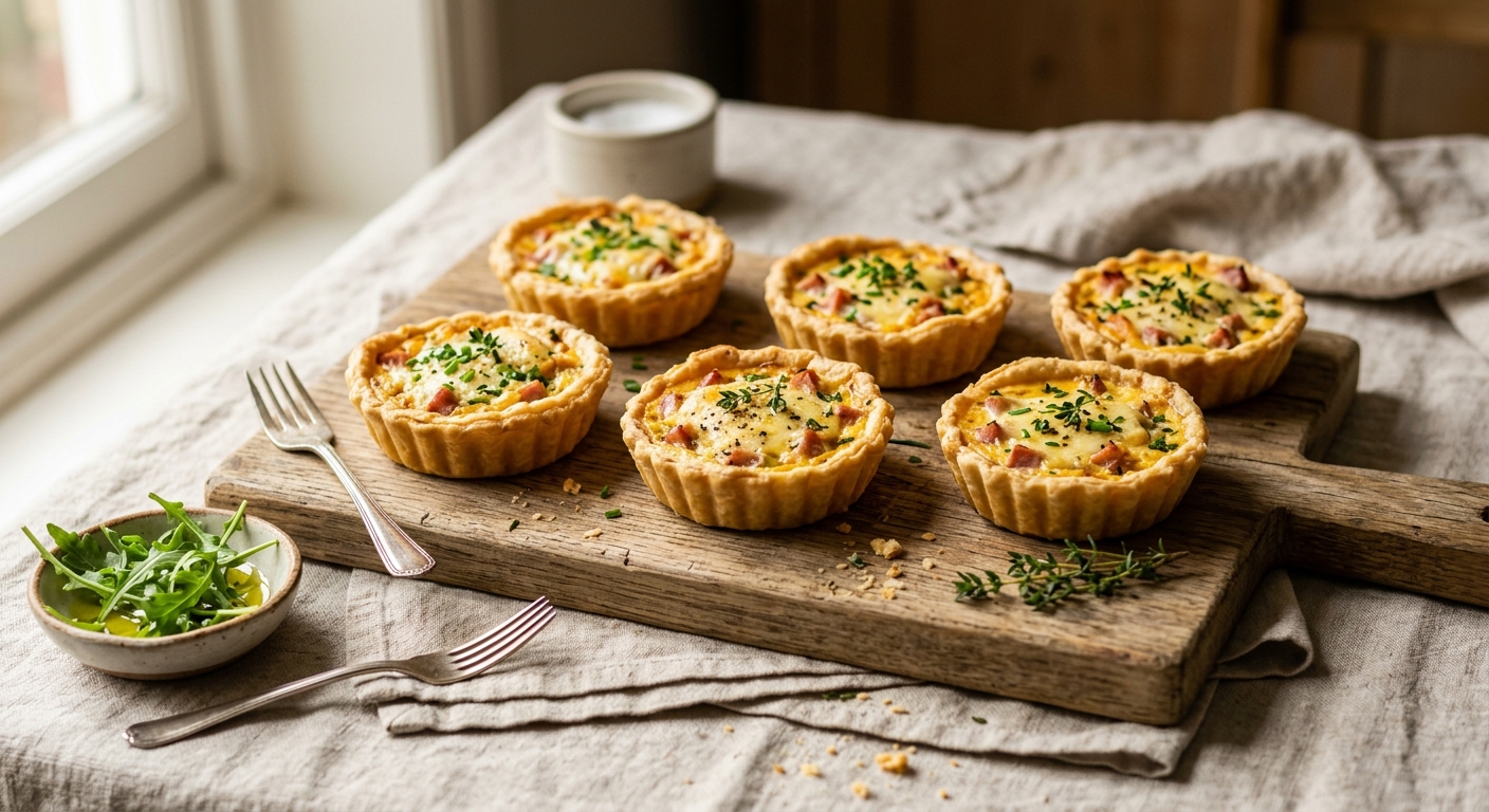 Mini Cheese and Ham Quiches — AI-generated headline for RecipeFiler