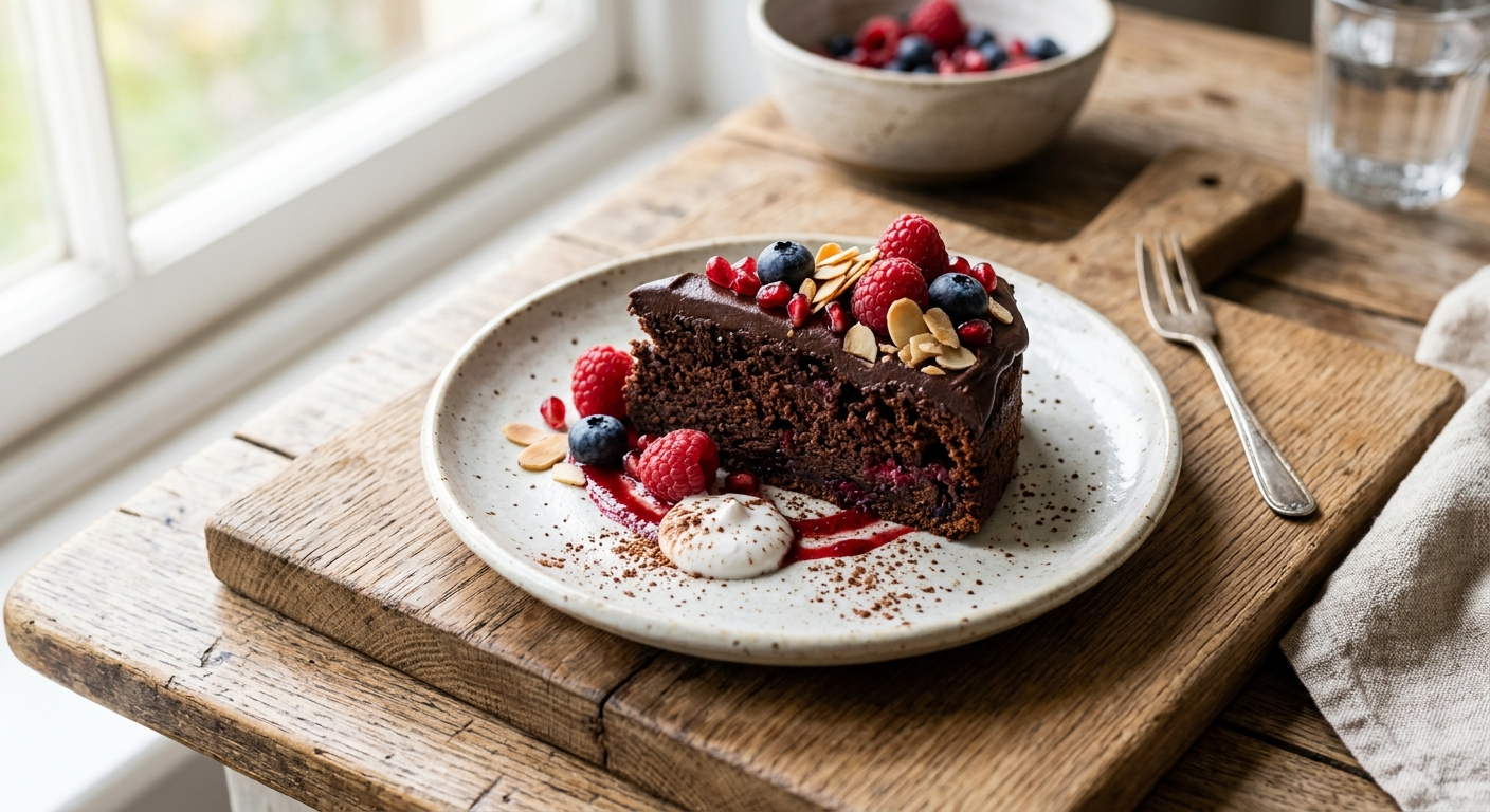 Healthy Chocolate Cake — AI-generated headline for Instagram